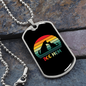 Rainbow Dog Mom Necklace Stainless Steel or 18k Gold Dog Tag 24" Chain-Express Your Love Gifts