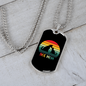 Rainbow Dog Mom Necklace Stainless Steel or 18k Gold Dog Tag 24" Chain-Express Your Love Gifts