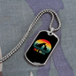 Rainbow Dog Mom Necklace Stainless Steel or 18k Gold Dog Tag 24" Chain-Express Your Love Gifts