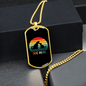 Rainbow Dog Mom Necklace Stainless Steel or 18k Gold Dog Tag 24" Chain-Express Your Love Gifts