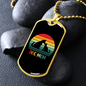 Rainbow Dog Mom Necklace Stainless Steel or 18k Gold Dog Tag 24" Chain-Express Your Love Gifts