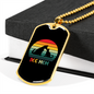 Rainbow Dog Mom Necklace Stainless Steel or 18k Gold Dog Tag 24" Chain-Express Your Love Gifts