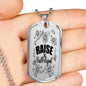 Raise A Hallelujah Necklace Stainless Steel or 18k Gold Dog Tag 24" Chain-Express Your Love Gifts