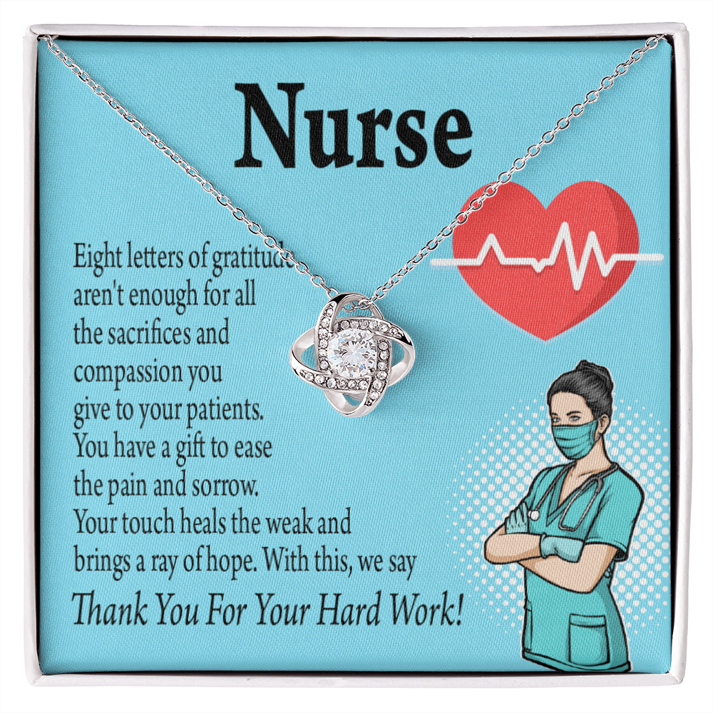 Ray of Hope Healthcare Medical Worker Nurse Appreciation Gift Infinity Knot Necklace Message Card-Express Your Love Gifts