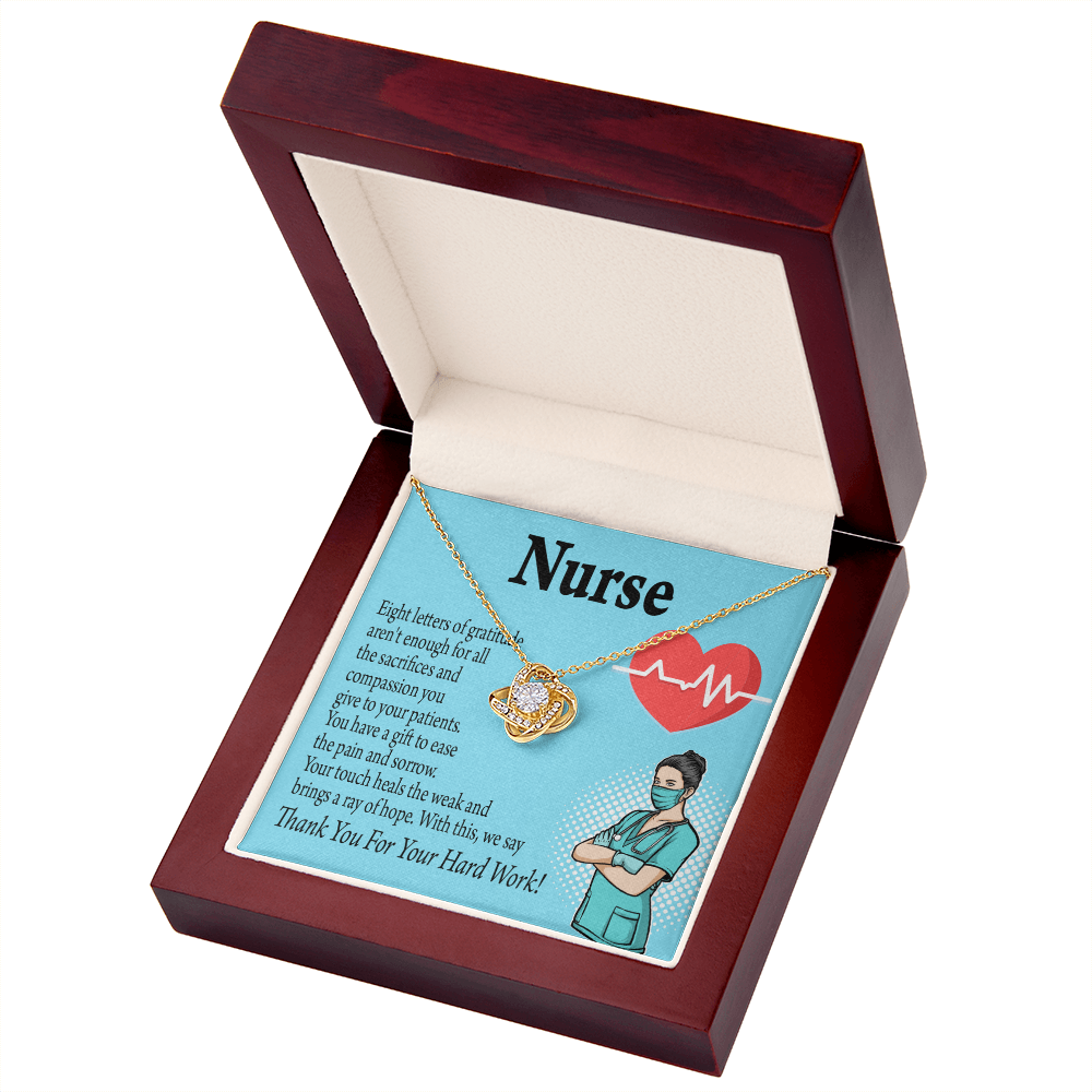 Ray of Hope Healthcare Medical Worker Nurse Appreciation Gift Infinity Knot Necklace Message Card-Express Your Love Gifts
