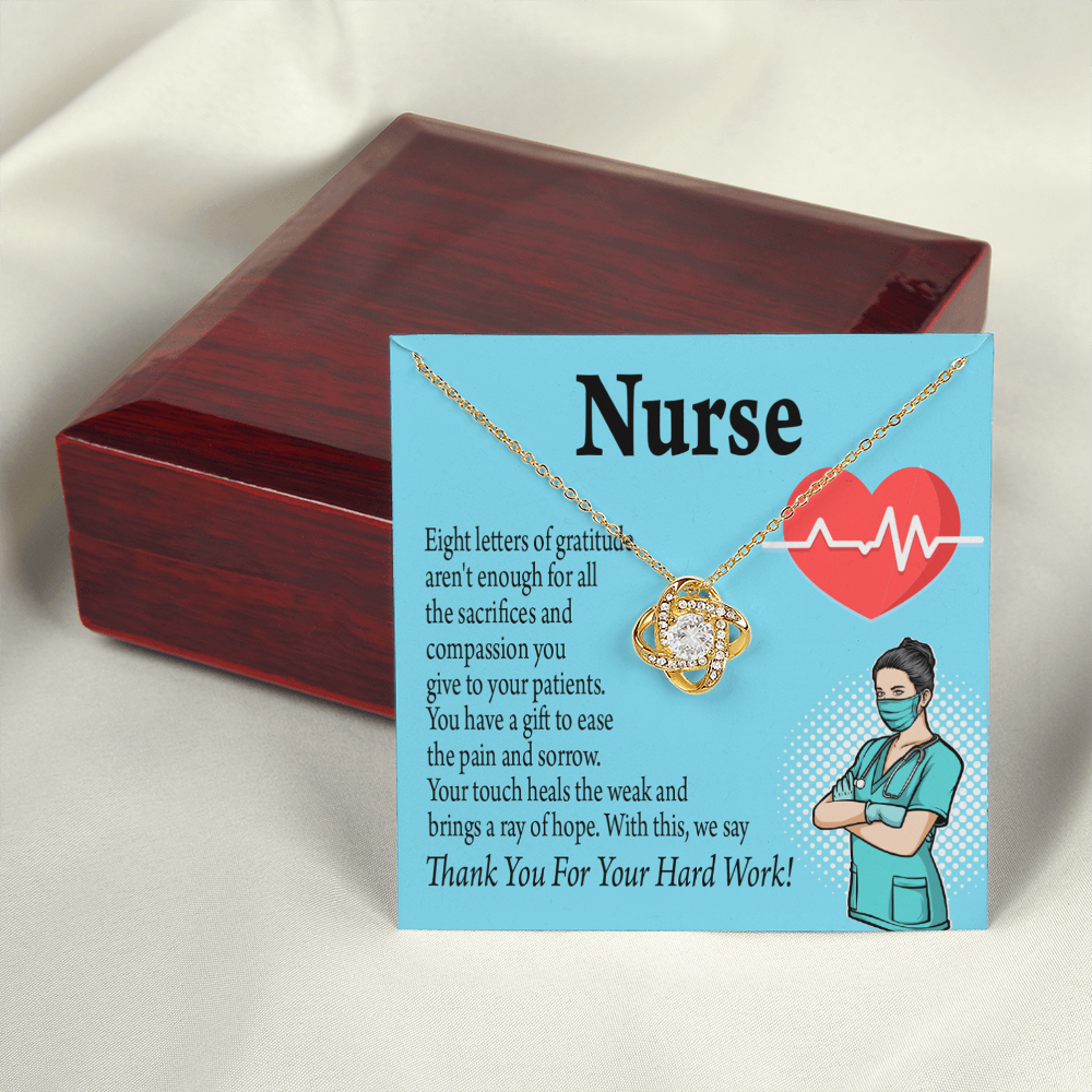 Ray of Hope Healthcare Medical Worker Nurse Appreciation Gift Infinity Knot Necklace Message Card-Express Your Love Gifts