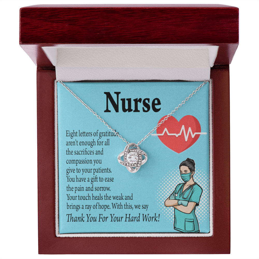 Ray of Hope Healthcare Medical Worker Nurse Appreciation Gift Infinity Knot Necklace Message Card-Express Your Love Gifts