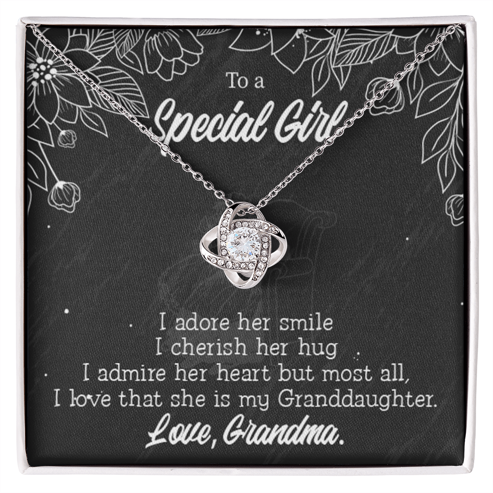 Reach For Your Dreams Grandma Adores You Infinity Knot Necklace Message Card-Express Your Love Gifts