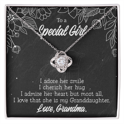 Reach For Your Dreams Grandma Adores You Infinity Knot Necklace Message Card-Express Your Love Gifts