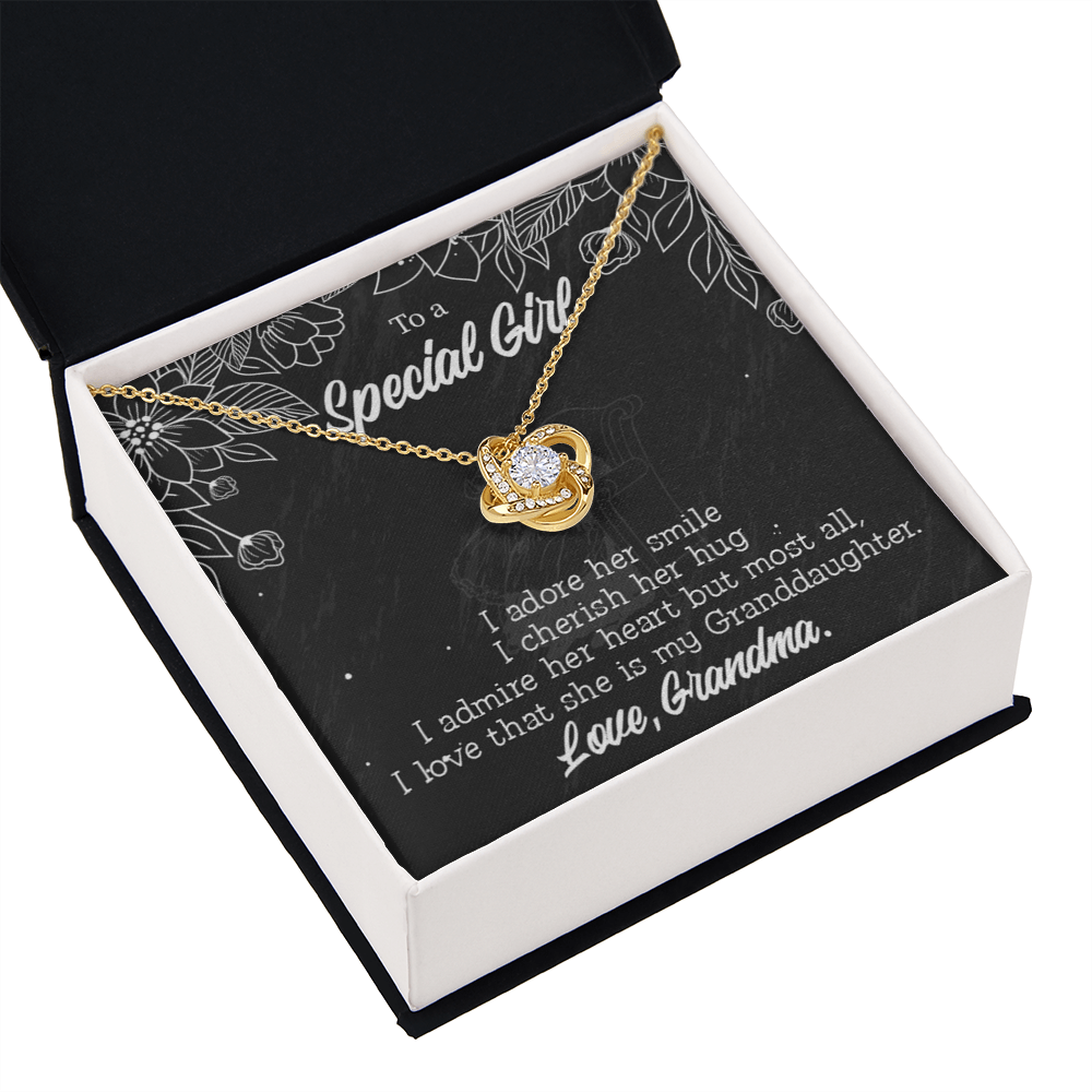 Reach For Your Dreams Grandma Adores You Infinity Knot Necklace Message Card-Express Your Love Gifts