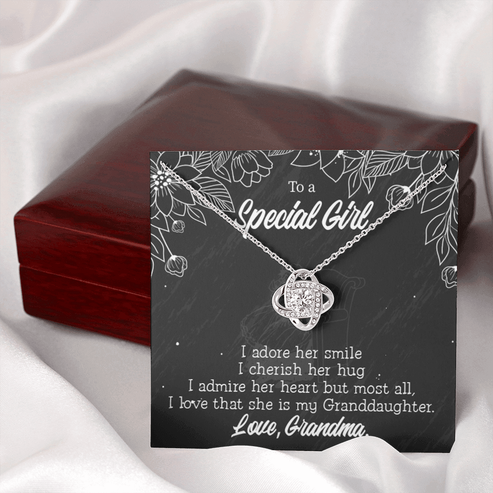 Reach For Your Dreams Grandma Adores You Infinity Knot Necklace Message Card-Express Your Love Gifts