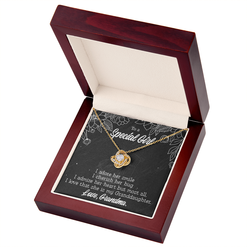 Reach For Your Dreams Grandma Adores You Infinity Knot Necklace Message Card-Express Your Love Gifts