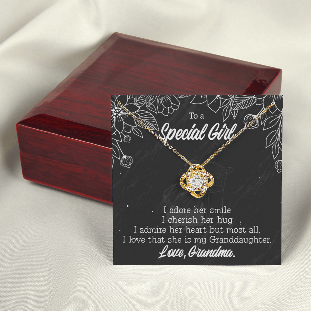 Reach For Your Dreams Grandma Adores You Infinity Knot Necklace Message Card-Express Your Love Gifts