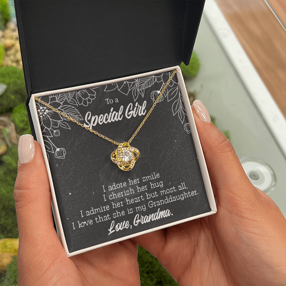 Reach For Your Dreams Grandma Adores You Infinity Knot Necklace Message Card-Express Your Love Gifts
