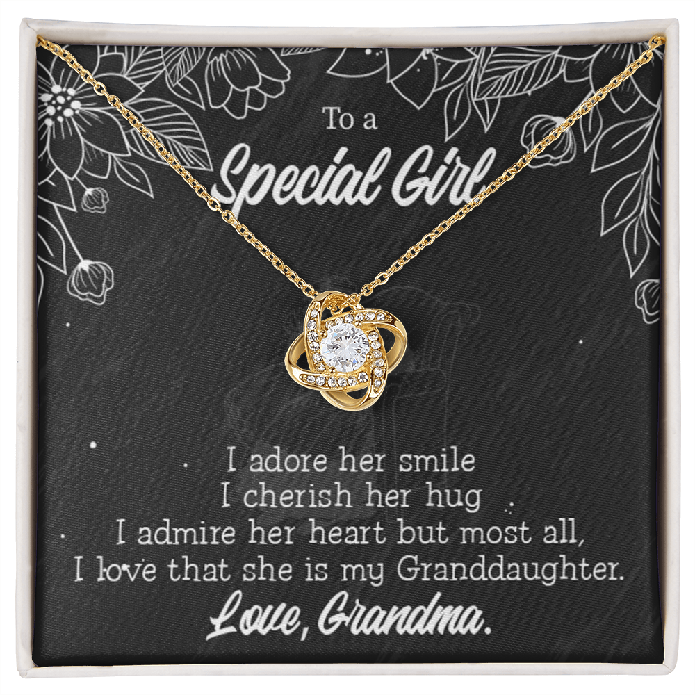 Reach For Your Dreams Grandma Adores You Infinity Knot Necklace Message Card-Express Your Love Gifts