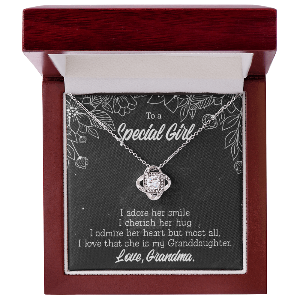 Reach For Your Dreams Grandma Adores You Infinity Knot Necklace Message Card-Express Your Love Gifts