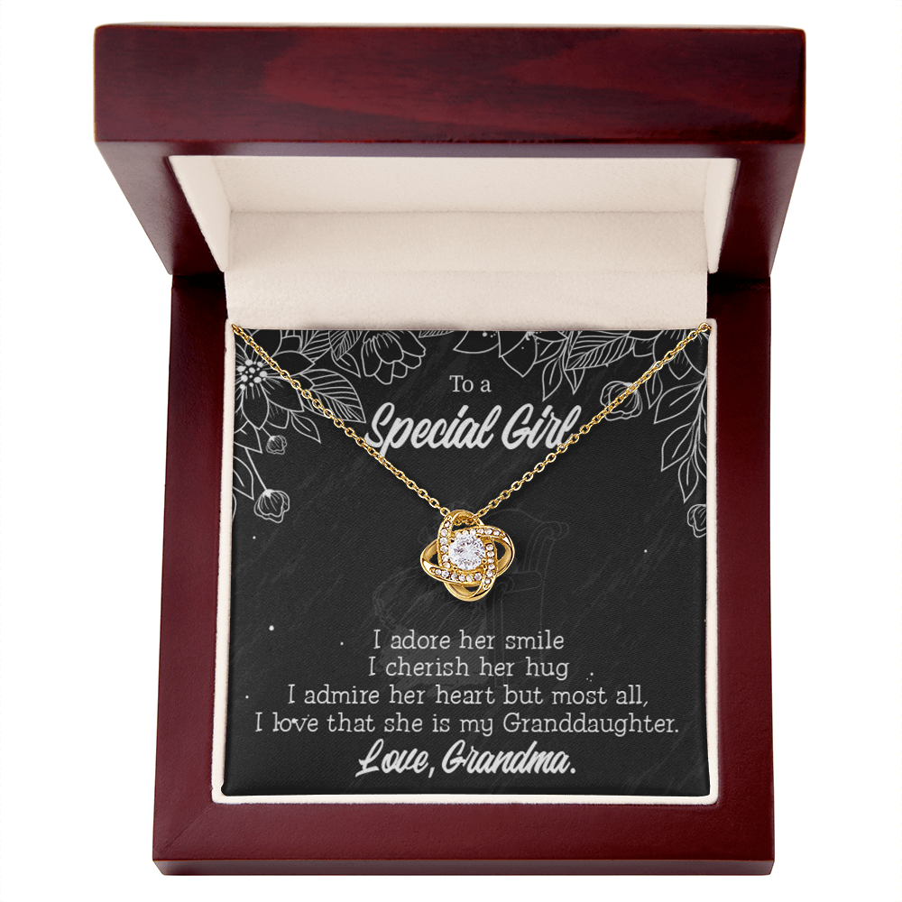 Reach For Your Dreams Grandma Adores You Infinity Knot Necklace Message Card-Express Your Love Gifts