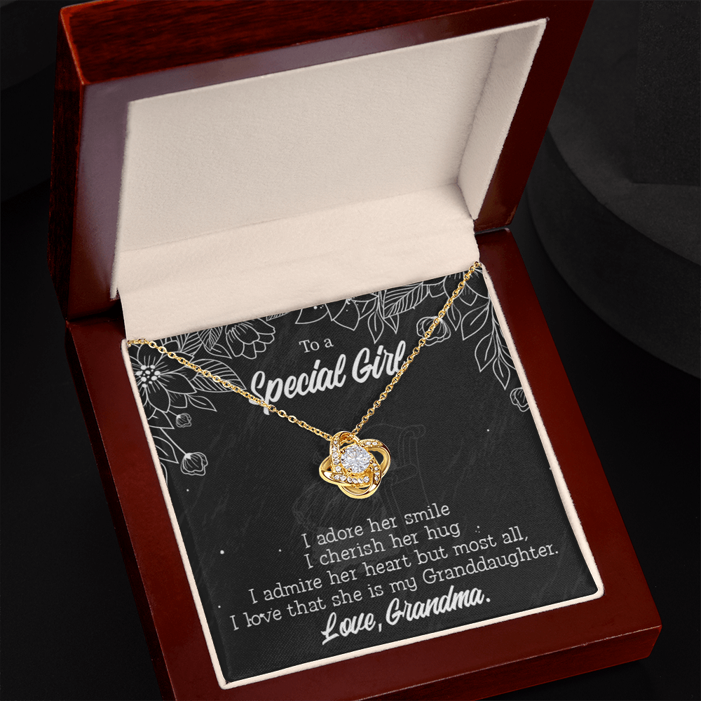 Reach For Your Dreams Grandma Adores You Infinity Knot Necklace Message Card-Express Your Love Gifts