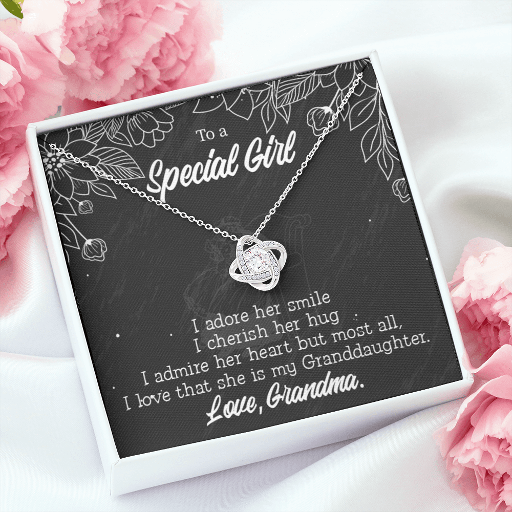 Reach For Your Dreams Grandma Adores You Infinity Knot Necklace Message Card-Express Your Love Gifts