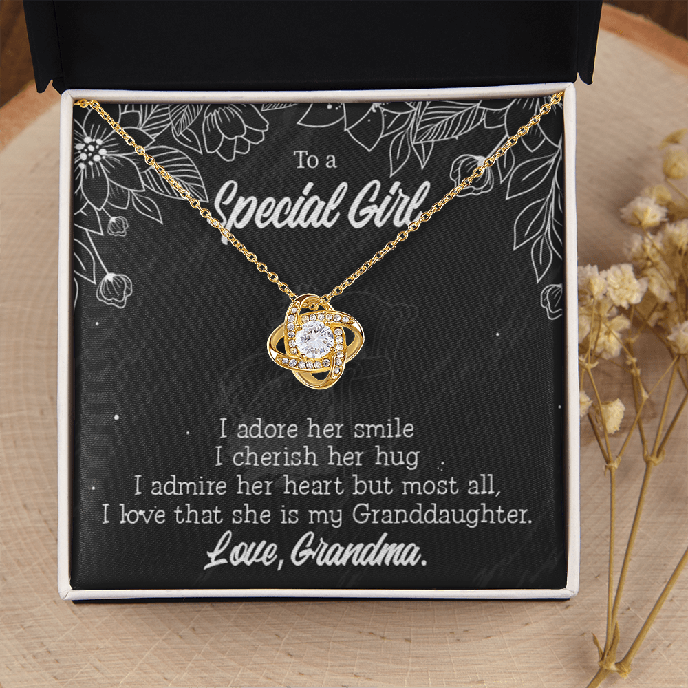 Reach For Your Dreams Grandma Adores You Infinity Knot Necklace Message Card-Express Your Love Gifts