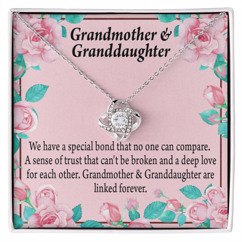 Reach For Your Dreams Special Bond From Grandma Infinity Knot Necklace Message Card-Express Your Love Gifts