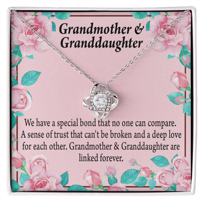 Reach For Your Dreams Special Bond From Grandma Infinity Knot Necklace Message Card-Express Your Love Gifts
