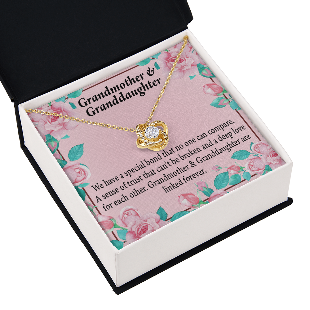 Reach For Your Dreams Special Bond From Grandma Infinity Knot Necklace Message Card-Express Your Love Gifts