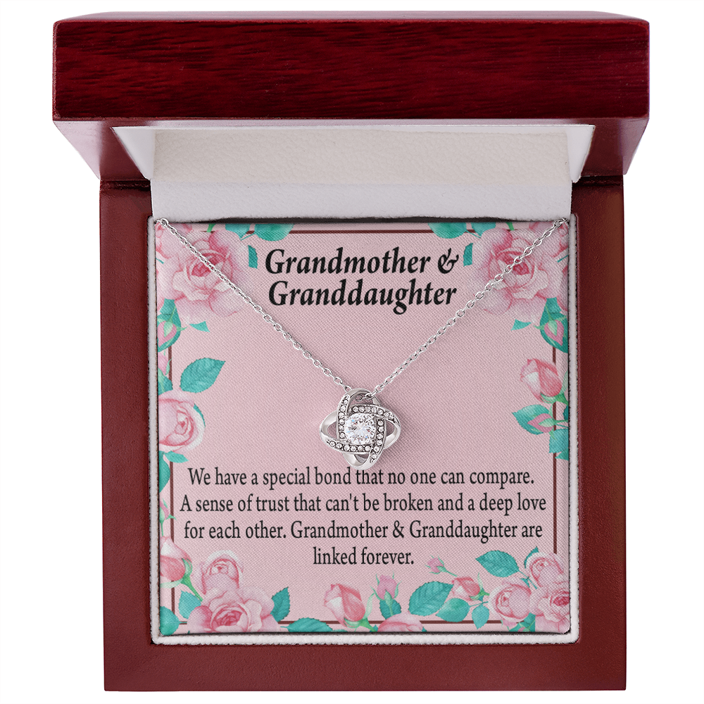 Reach For Your Dreams Special Bond From Grandma Infinity Knot Necklace Message Card-Express Your Love Gifts