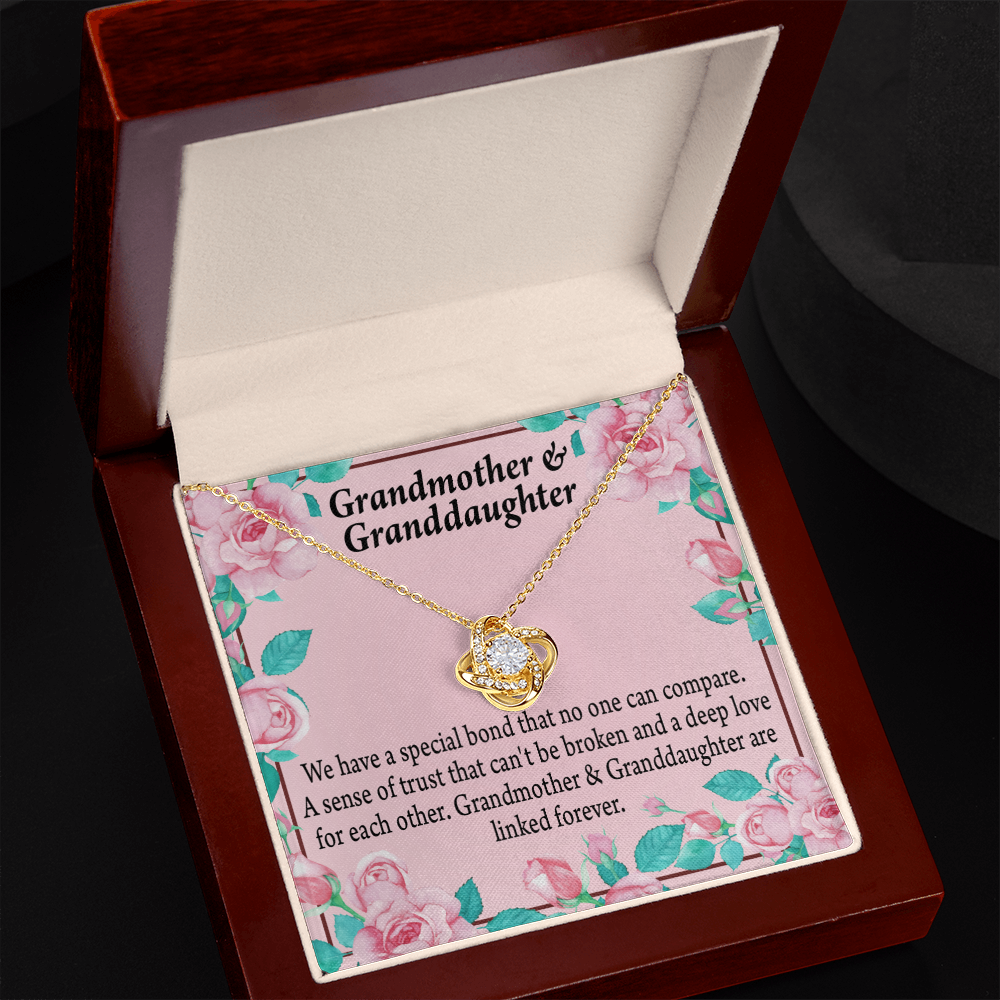 Reach For Your Dreams Special Bond From Grandma Infinity Knot Necklace Message Card-Express Your Love Gifts