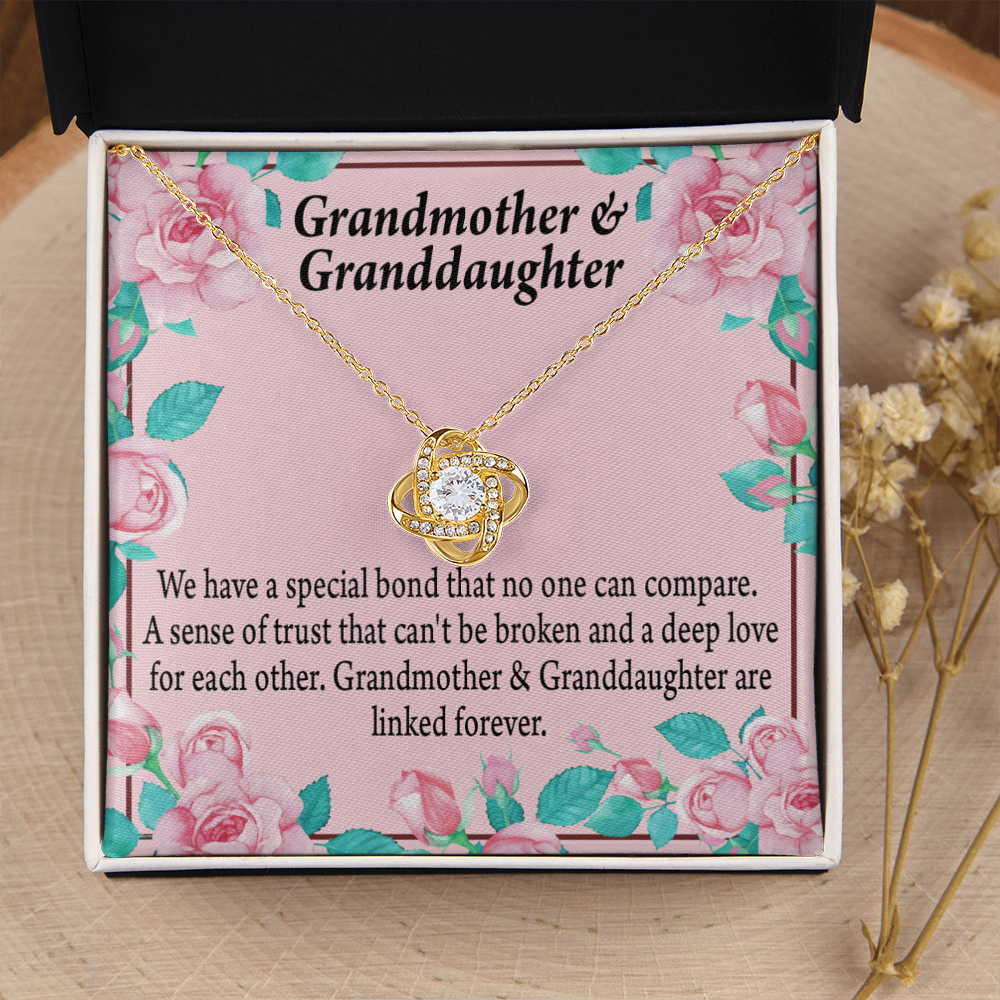 Reach For Your Dreams Special Bond From Grandma Infinity Knot Necklace Message Card-Express Your Love Gifts