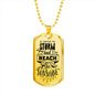 Reach The Sunshine Dog Tag Stainless Steel or 18k Gold 24" Ball Chain-Express Your Love Gifts