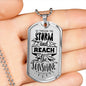 Reach The Sunshine Dog Tag Stainless Steel or 18k Gold 24" Ball Chain-Express Your Love Gifts