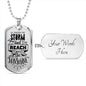 Reach The Sunshine Dog Tag Stainless Steel or 18k Gold 24" Ball Chain-Express Your Love Gifts