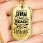 Reach The Sunshine Dog Tag Stainless Steel or 18k Gold 24" Ball Chain-Express Your Love Gifts