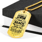 Reach The Sunshine Dog Tag Stainless Steel or 18k Gold 24" Ball Chain-Express Your Love Gifts