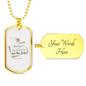 Read Me!!! Horse Necklace Stainless Steel or 18k Gold Dog Tag 24" Chain-Express Your Love Gifts