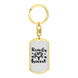 Ready Aim Hunt Keychain Stainless Steel or 18k Gold Dog Tag Keyring-Express Your Love Gifts