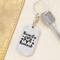 Ready Aim Hunt Keychain Stainless Steel or 18k Gold Dog Tag Keyring-Express Your Love Gifts