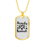 Ready Aim Hunt Necklace Stainless Steel or 18k Gold Dog Tag 24" Chain-Express Your Love Gifts