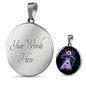 Ready Santa Alien Circle Pendant UFO Alien Fan Necklace Stainless Steel or 18k Gold 18-22"-Express Your Love Gifts