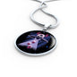 Ready Santa Alien Circle Pendant UFO Alien Fan Necklace Stainless Steel or 18k Gold 18-22"-Express Your Love Gifts