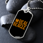 Real Beagle Necklace Stainless Steel or 18k Gold Dog Tag 24" Chain-Express Your Love Gifts