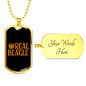 Real Beagle Necklace Stainless Steel or 18k Gold Dog Tag 24" Chain-Express Your Love Gifts