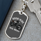 Real Bikers Biker Keychain Stainless Steel or 18k Gold Dog Tag Keyring-Express Your Love Gifts