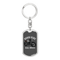 Real Bikers Biker Keychain Stainless Steel or 18k Gold Dog Tag Keyring-Express Your Love Gifts