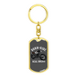Real Bikers Biker Keychain Stainless Steel or 18k Gold Dog Tag Keyring-Express Your Love Gifts