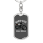 Real Bikers Biker Keychain Stainless Steel or 18k Gold Dog Tag Keyring-Express Your Love Gifts