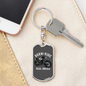 Real Bikers Biker Keychain Stainless Steel or 18k Gold Dog Tag Keyring-Express Your Love Gifts