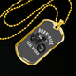 Real Bikers Biker Necklace Stainless Steel or 18k Gold Dog Tag 24"-Express Your Love Gifts