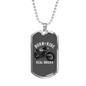 Real Bikers Biker Necklace Stainless Steel or 18k Gold Dog Tag 24"-Express Your Love Gifts